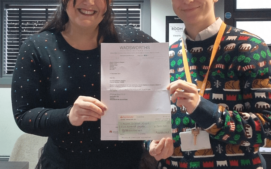 £500 Donated to Acorns Children’s Hospice