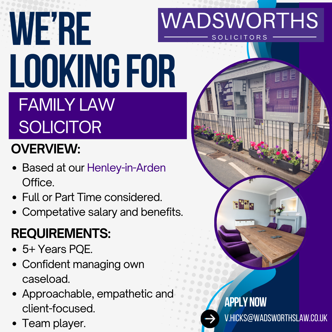 VACANCY: Family Law Solicitor – 5 Years PQE