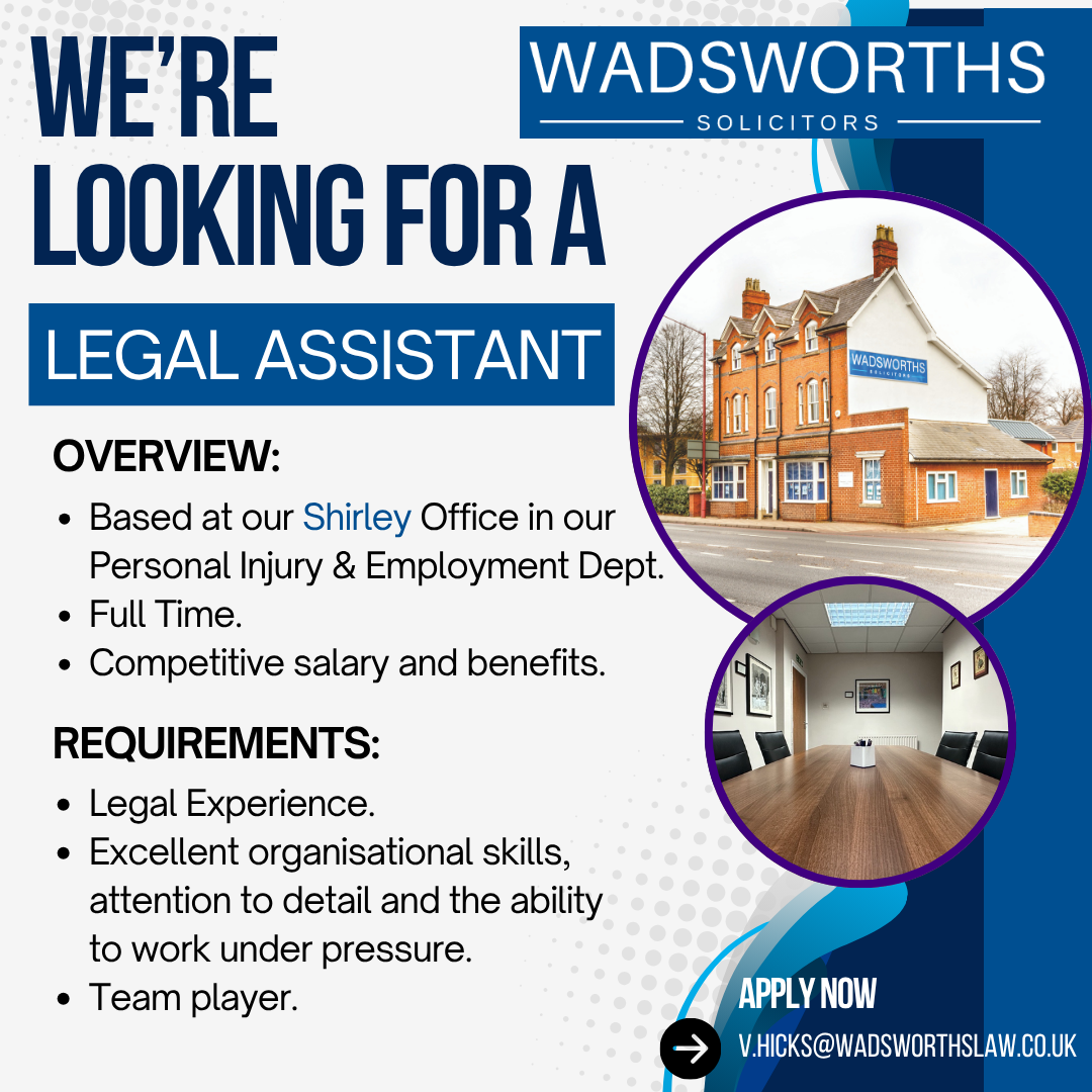 Vacancy: Legal Assistant – PI & Employment